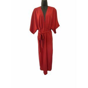 Long V Neck Butterfly Sleeves Dress (Glamorous)